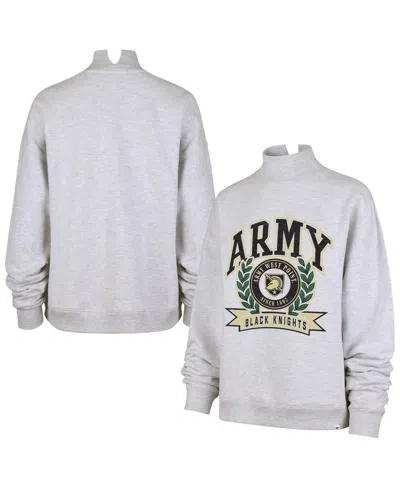 47 Brand Women's Laurel Arch Army Black Knights Mock Neck Dropped-shoulder Sweatshirt In Gray