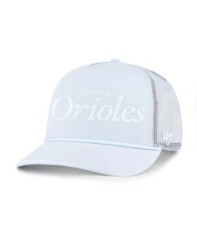 47 Brand Women's Light Blue Baltimore Orioles Foundation Script Hitch Adjustable Trucker Hat