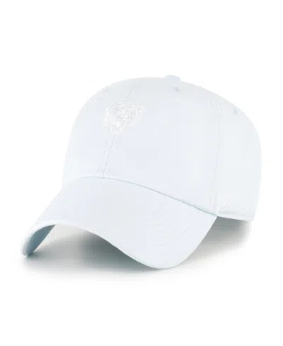 47 Brand Women's Light Blue Chicago Bears Base Runner Ballpark Clean Up Adjustable Hat In White