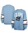 47 Brand Women's Light Blue La Clippers 2024/25 City Edition Steadfast Paneled Pullover Sweatshirt In Light Blue
