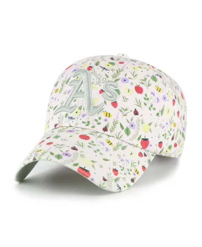47 Brand Women's Light Pink Athletics Posey Clean Up Adjustable Hat In White