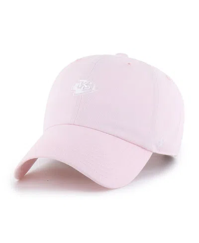 47 Brand Women's Light Pink Kansas City Chiefs Base Runner Ballpark Clean Up Adjustable Hat