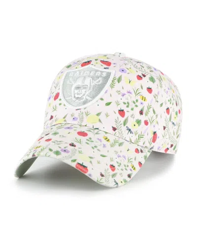 47 Brand Women's Light Pink Las Vegas Raiders Posey Clean Up Adjustable Hat In Multi