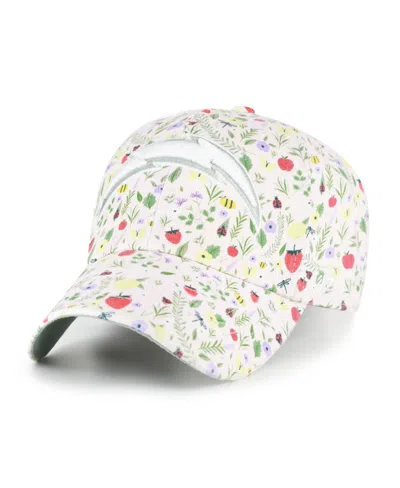 47 Brand Women's Light Pink Los Angeles Chargers Posey Clean Up Adjustable Hat In Gray