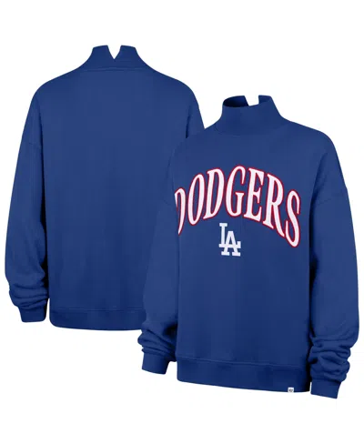 47 Brand Women's Los Angeles Dodgers Vantage Oversized Mock Neck Sweatshirt In Royal