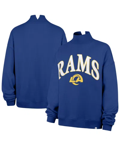47 Brand Women's Los Angeles Rams Vantage Oversized Mock-neck Sweatshirt In Blue