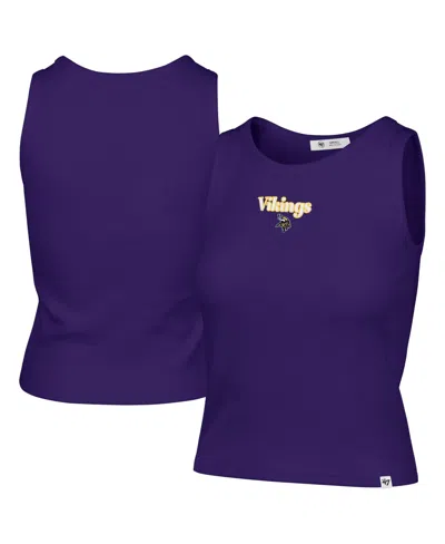 47 Brand Women's Minnesota Vikings Cropped-ribbed Cotton-blend Tank Top In Multi