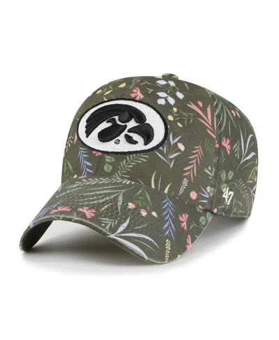 47 Brand Women's Moss Green Iowa Hawkeyes Verbena Clean Up Adjustable Hat In Multi
