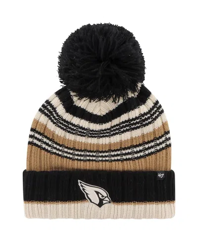 47 Brand Women's Natural Arizona Cardinals Barista Cuffed With Pom Knit Hat In Multi