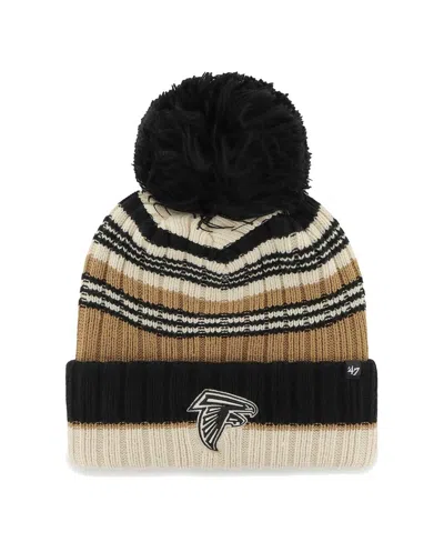 47 Brand Women's Natural Atlanta Falcons Barista Cuffed Knit Hat With Pom