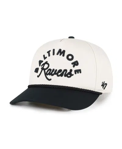 47 Brand Women's Natural Baltimore Ravens Rope Script Hitch Adjustable Hat In Multi