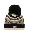 47 Brand Women's Natural Chicago Bears Barista Cuffed Knit Hat With Pom In Natural