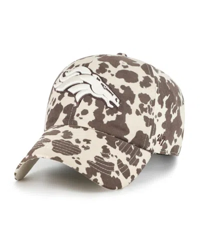 47 Brand Women's Natural Denver Broncos Bessie Clean Up Adjustable Hat In Brown