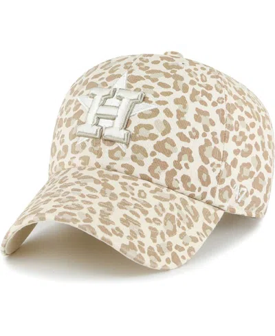 47 Brand Women's Natural Houston Astros Panthera Clean Up Adjustable Hat In Gray