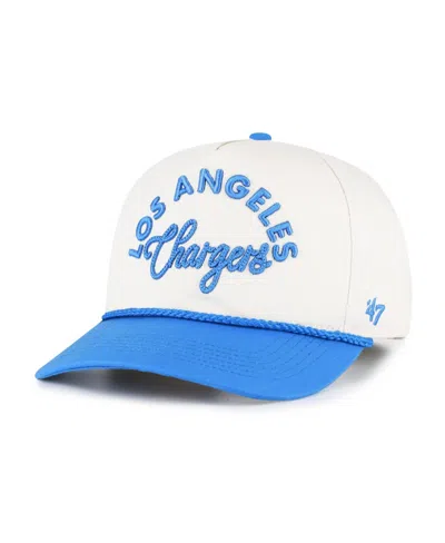 47 Brand Women's Natural Los Angeles Chargers Rope Script Hitch Adjustable Hat In White