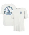 47 Brand Women's Natural Los Angeles Dodgers Back Canyon Sadie T-shirt In White