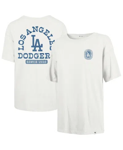 47 Brand Women's Natural Los Angeles Dodgers Back Canyon Sadie T-shirt In White