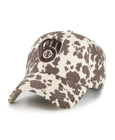 47 Brand Women's Natural Milwaukee Brewers Bessie Clean Up Adjustable Hat In Natural,brown