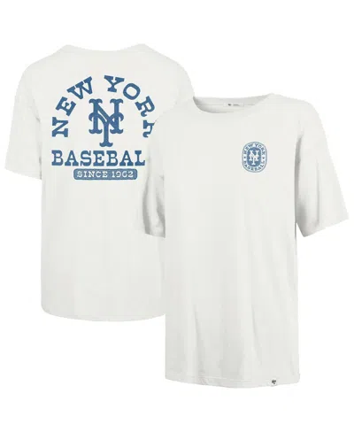 47 Brand Women's Natural New York Mets Back Canyon Sadie T-shirt In White