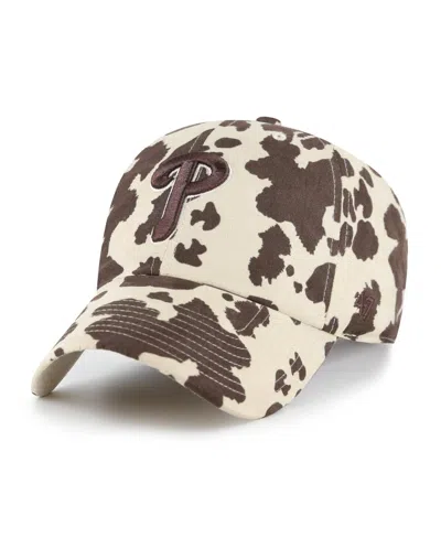 47 Brand Women's Natural Philadelphia Phillies Bessie Clean Up Adjustable Hat In Brown
