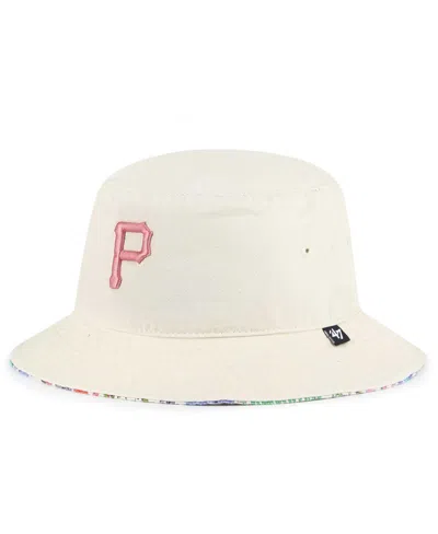 47 Brand Women's Natural Pittsburgh Pirates Pollinator Bucket Hat In White