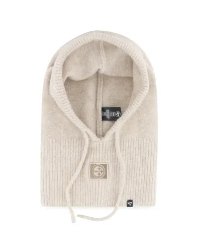 47 Brand Women's Natural Pittsburgh Steelers Mellow Knit Snood Hat In White