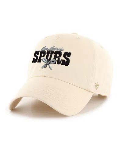 47 Brand Women's Natural San Antonio Spurs Bow Stack Clean Up Adjustable Hat