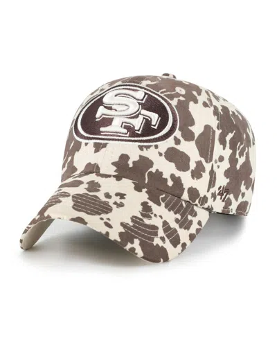 47 Brand Women's Natural San Francisco 49ers Bessie Clean Up Adjustable Hat In Brown