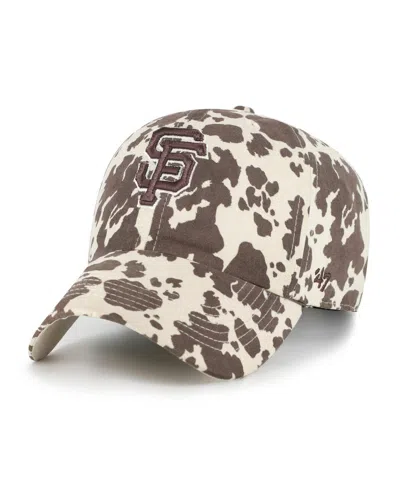 47 Brand Women's Natural San Francisco Giants Bessie Clean Up Adjustable Hat In Brown