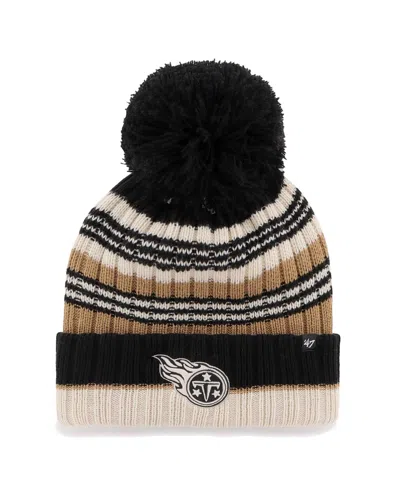 47 Brand Women's Natural Tennessee Titans Barista Cuffed Pom With Knit Hat