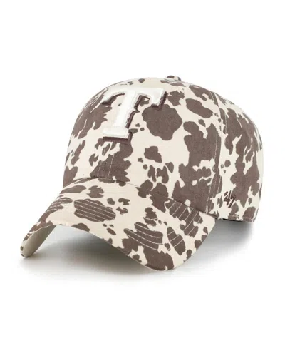 47 Brand Women's Natural Texas Rangers Bessie Clean Up Adjustable Hat In Multi