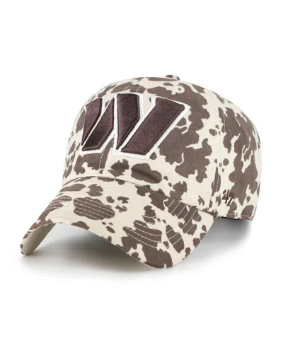 47 Brand Women's Natural Washington Commanders Bessie Clean Up Adjustable Hat In Brown