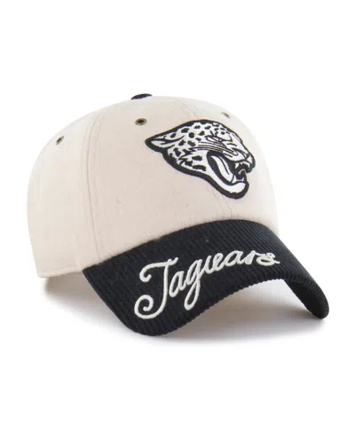 47 Brand Women's Natural/black Jacksonville Jaguars Rope Script Clean Up Adjustable Hat In Natural,black