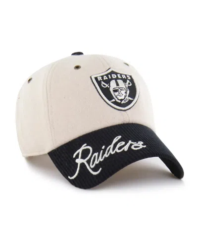 47 Brand Women's Natural/black Las Vegas Raiders Rope Script Clean Up Adjustable Hat In Natural,black