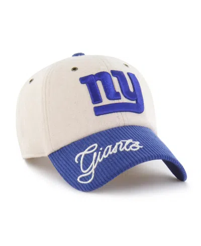 47 Brand Women's Natural/royal New York Giants Rope Script Clean Up Adjustable Hat In Natural,royal