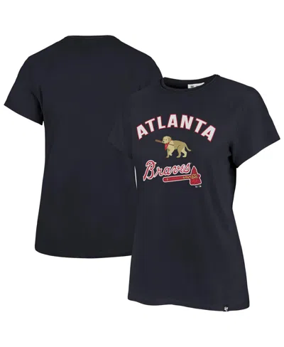 47 Brand Women's Navy Atlanta Braves Regional Frankie T-shirt In Black