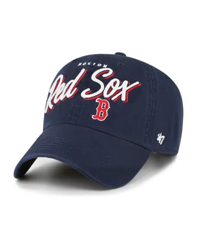 47 Brand Women's Navy Boston Red Sox Ariana Clean Up Adjustable Hat In Blue