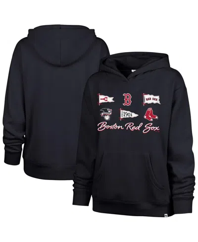 47 Brand Women's Navy Boston Red Sox Bow Banners Naomi Hoodie In Blue