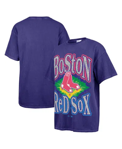 47 Brand Women's Navy Boston Red Sox Flashing Lights Boyfriend T-shirt