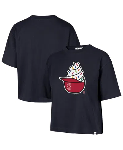 47 Brand Women's Navy Boston Red Sox Ice Cream Helmet T-shirt In Black