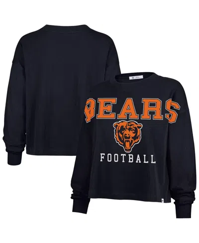 47 Brand Women's Navy Chicago Bears Outreach City Oversized Long Sleeve T-shirt In Blue
