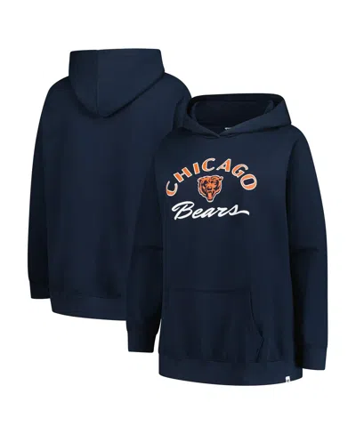 47 Brand Women's Navy Chicago Bears Plus Size Whirlwind Naomi Hoodie In Blue