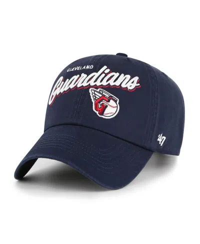 47 Brand Women's Navy Cleveland Guardians Ariana Clean Up Adjustable Hat In Blue