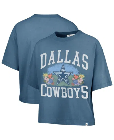 47 Brand Women's Navy Dallas Cowboys Florentina Montauk Cropped T-shirt