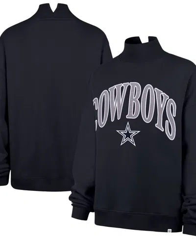 47 Brand Women's Navy Dallas Cowboys Oversized Vantage Mock Neck Sweatshirt