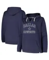47 BRAND WOMEN'S NAVY DALLAS COWBOYS PLUS SIZE CLARITY KENNEDY PULLOVER HOODIE