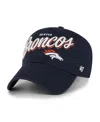 47 Brand Women's Navy Denver Broncos Ariana Clean Up Adjustable Hat In Blue