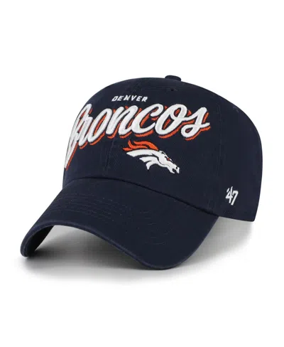 47 Brand Women's Navy Denver Broncos Ariana Clean Up Adjustable Hat In Blue