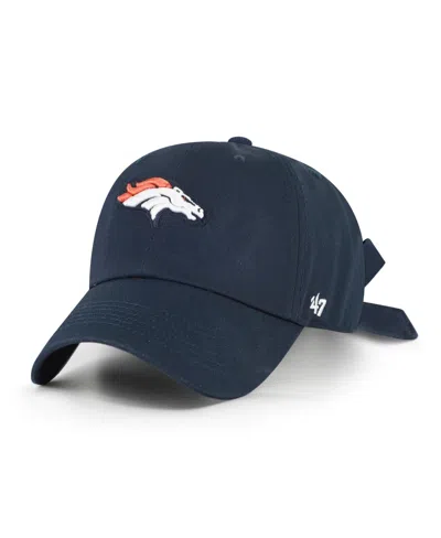 47 Brand Women's Navy Denver Broncos Bow Back Clean Up Adjustable Hat In Blue