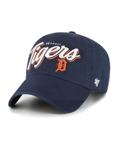 47 Brand Women's Navy Detroit Tigers Ariana Clean Up Adjustable Hat In Blue